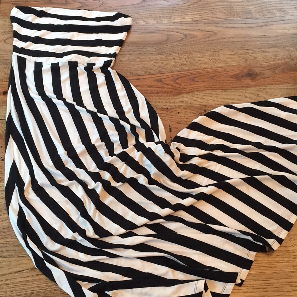 Mossimo Strapless Striped Maxi Dress